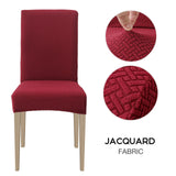 Jacquard Stretch Dining Chair Seat Covers