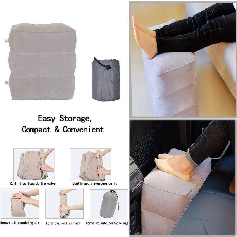 Inflatable Travel Foot Rest Pillow