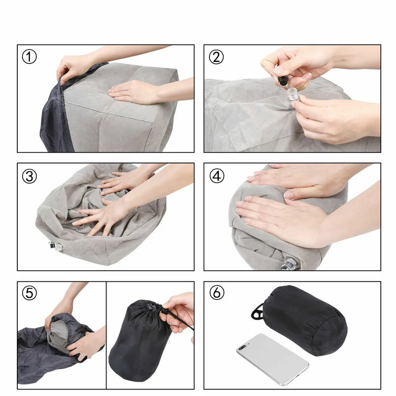 Inflatable Travel Foot Rest Pillow