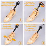 Wooden Shoe Stretcher with Bunion Plugs 2 Way