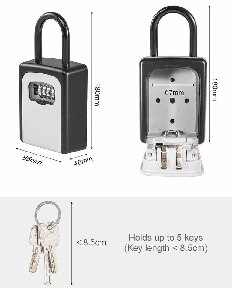 4-Digit Combination Key Safe Lock Box