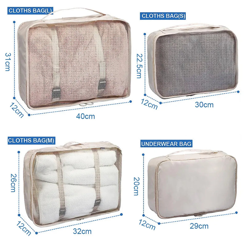 9PCS Travel Packing Cubes Set + FREE underwear storage!