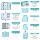 9PCS Travel Packing Cubes Set + FREE underwear storage!